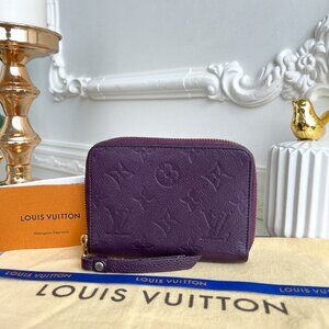 Authentic Louis Vuitton empreinte monogram purple violet  wallet  B1032